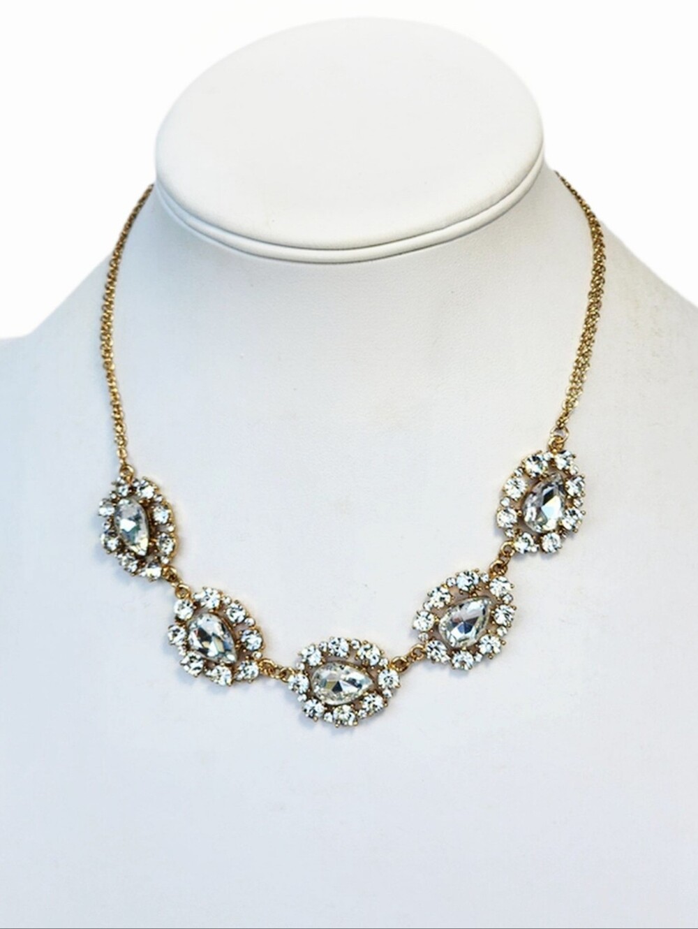 Elegant Stunning Gold Tone Statement Necklace - Like New